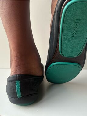 Tieks by Gavrieli Matte Black Leather Foldable Ballet Flats Shoes Size 8 + Bag